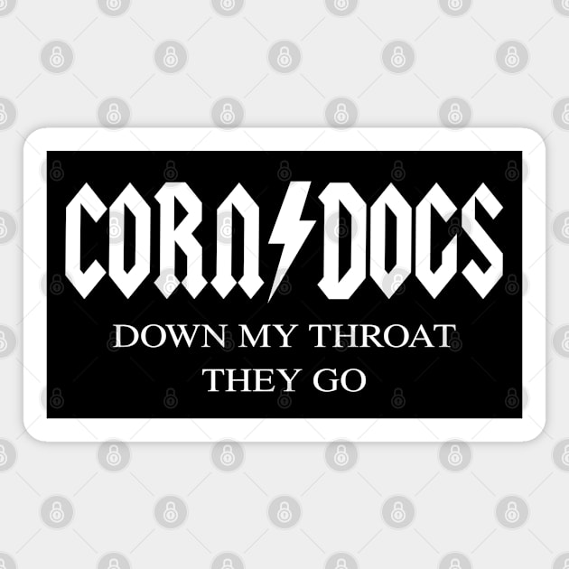 Corn Dogs - Very Amazing Funny Parody Band Food Mashup (i love corn dogs) Magnet by blueversion